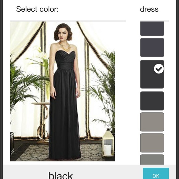 Dessy Collection Black-E5 Bridesmaid Dress - Picture 1 of 2